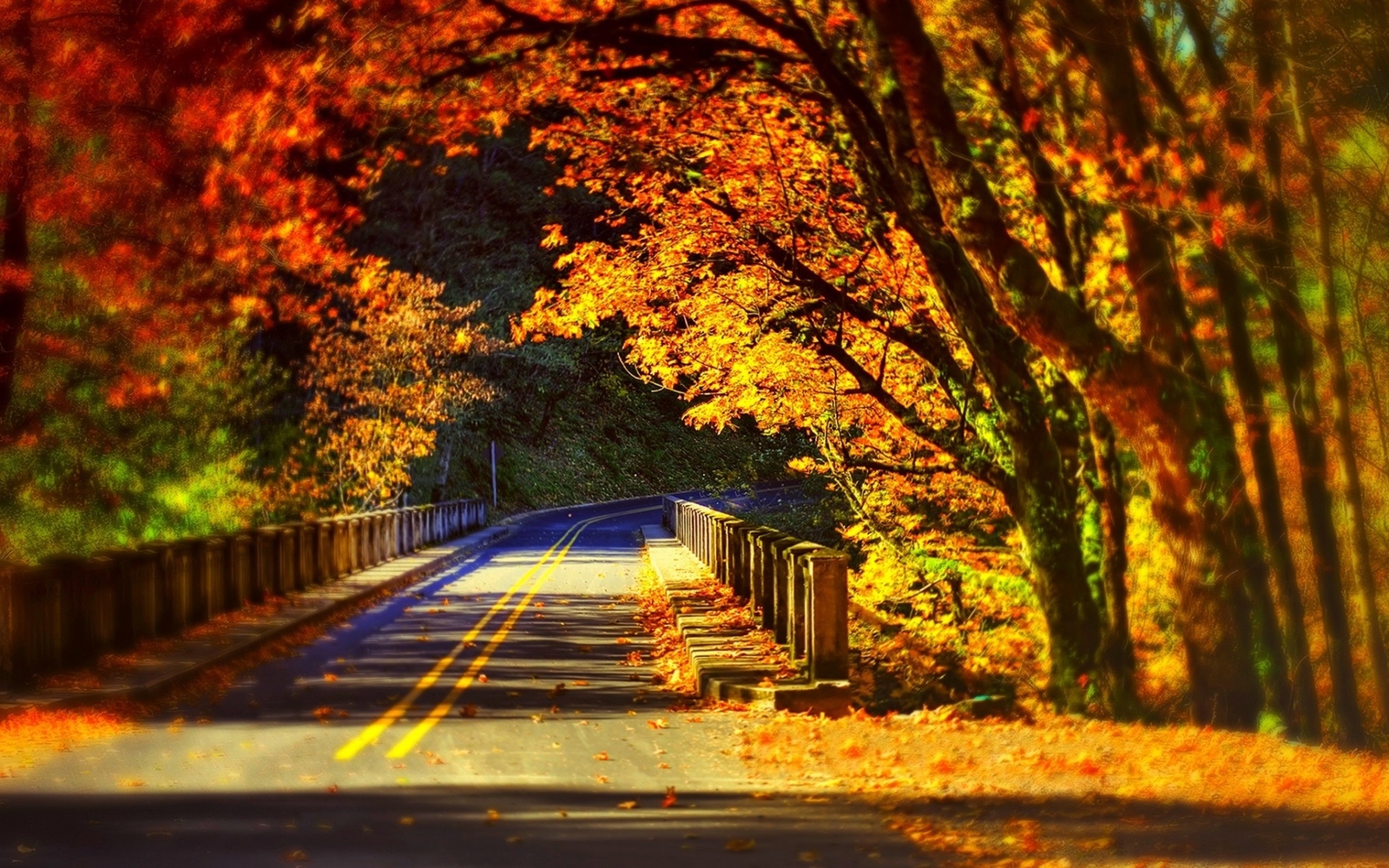 Landscape road fall bridge Custom Gaming Mat Desk