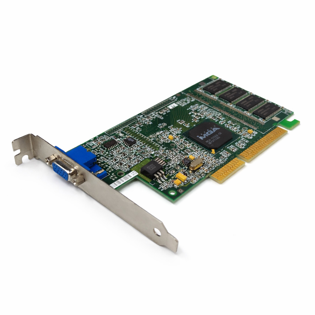 Matrox Millennium G200A AGP VGA Graphics Card - MGA-G200A-D2 - Vintage