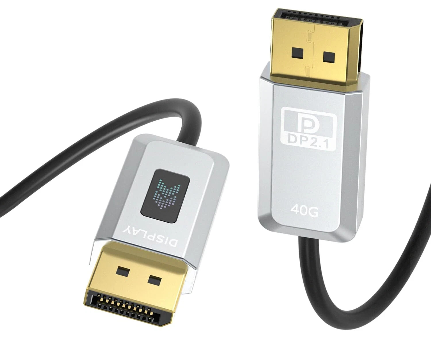 Fiber Optic Displayport Cable 2.1, 40Gbps, 6.6FT