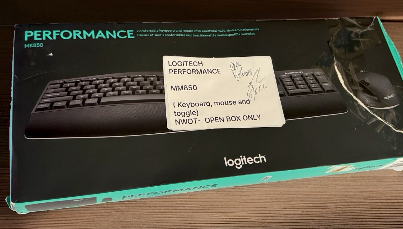 Logitech MK850 Wireless/Bluetooth Keyboard & Mouse Combo Black Unifying 1000DPI