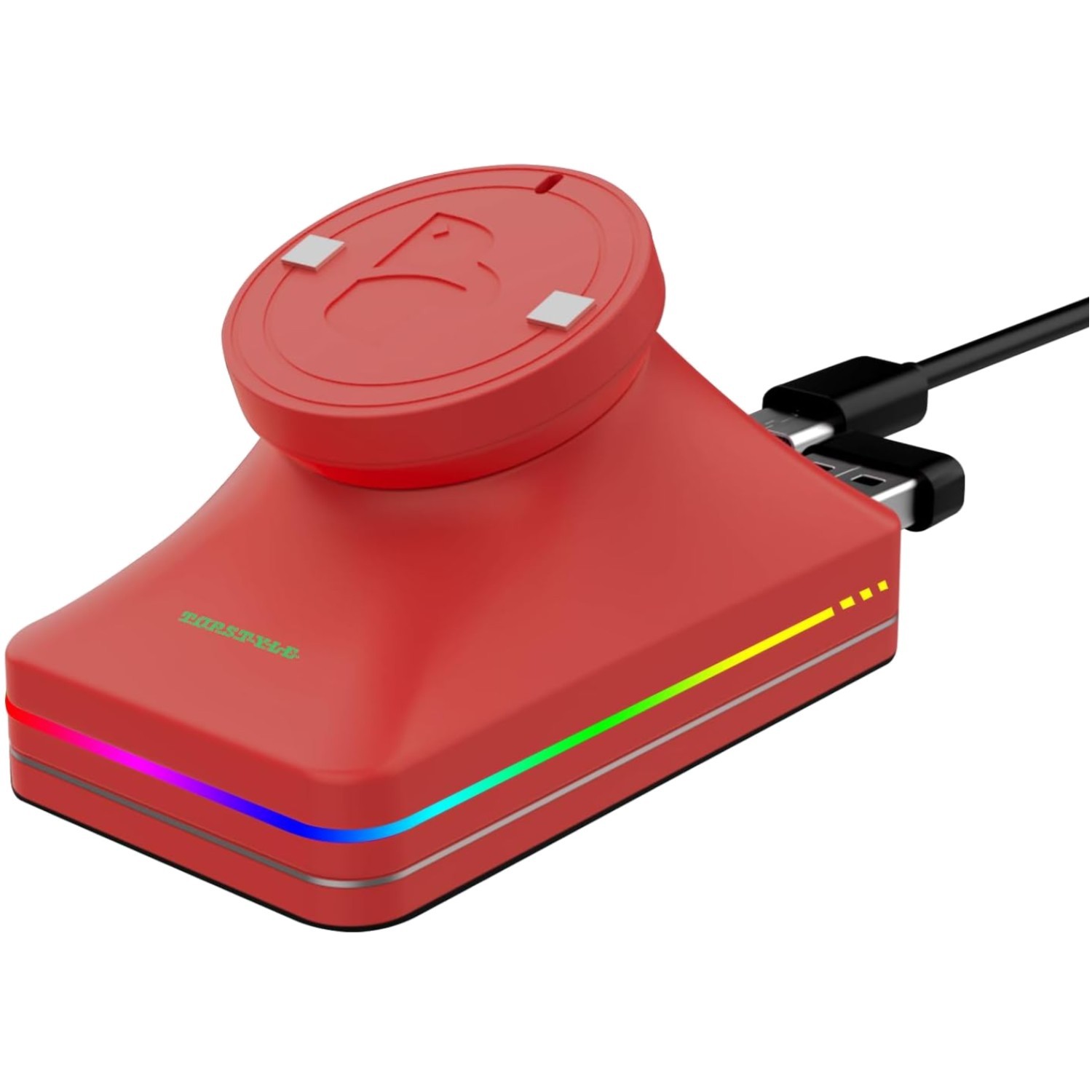 Logitech-Compatible Magnetic Charging Dock with RGB Lighting - 2 USB Ports