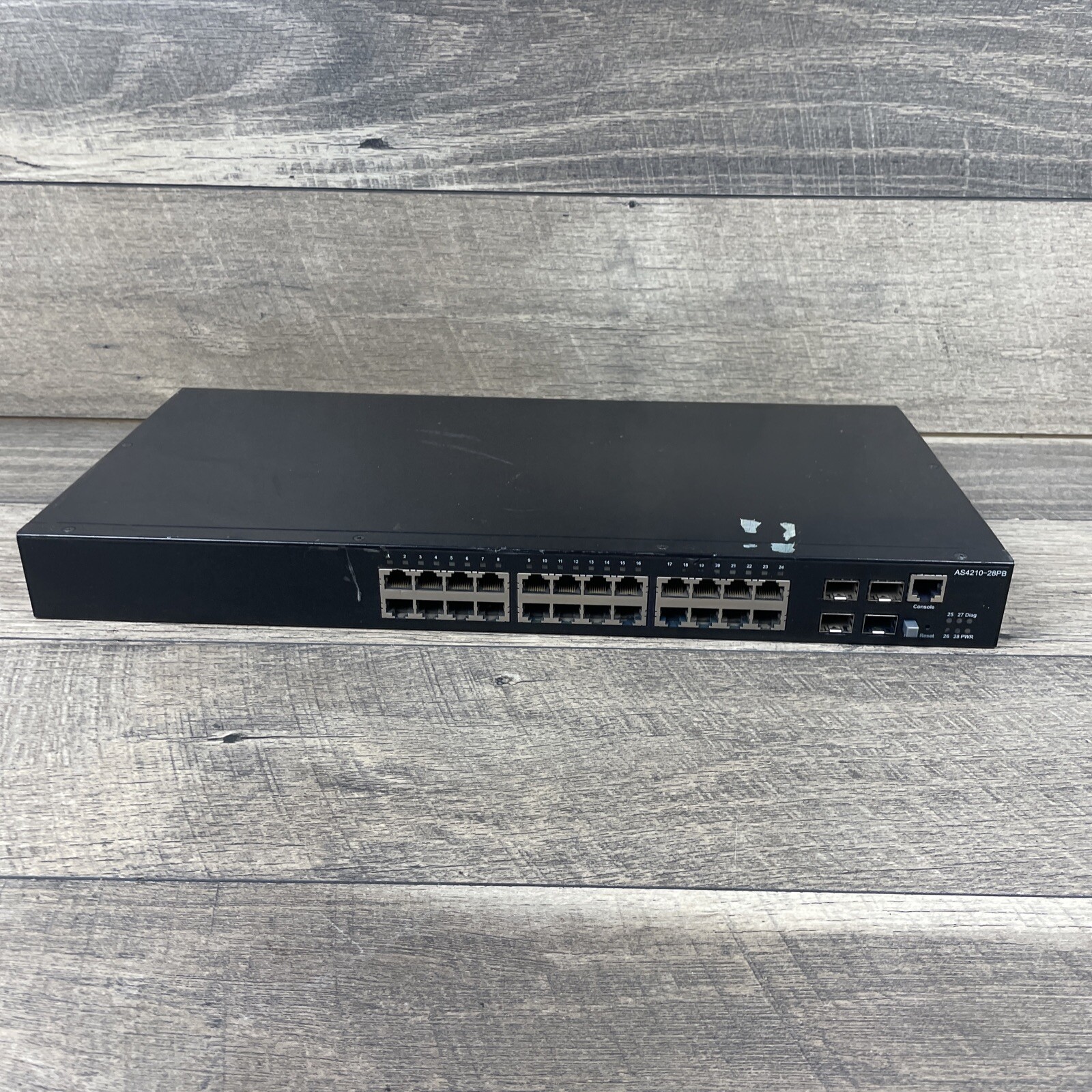 SMC GIGABIT ETHERNET SWITCH, AS4210-28PB, 24-PORTS, 10/100/1000 MBPS RJ 45-PORTS