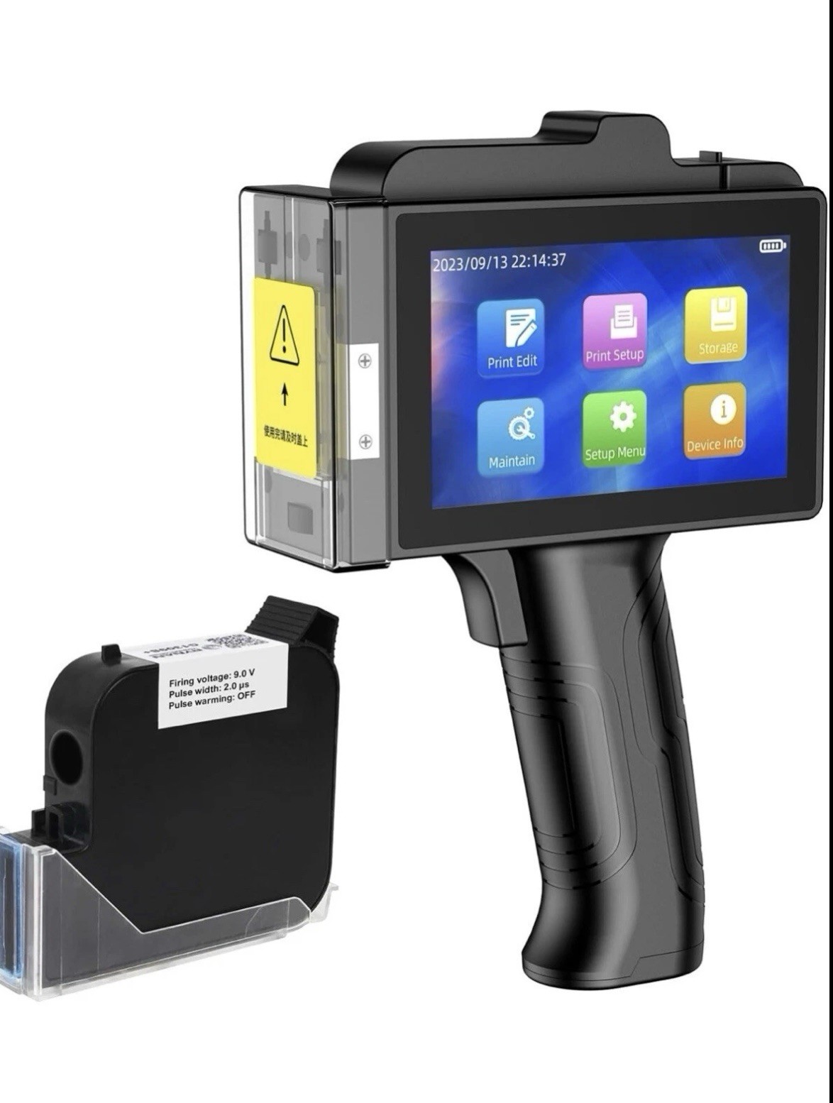 TIJ800P Handheld Inkjet Printer 1 inch Portable Handheld Printer Gun 5 Inch S...