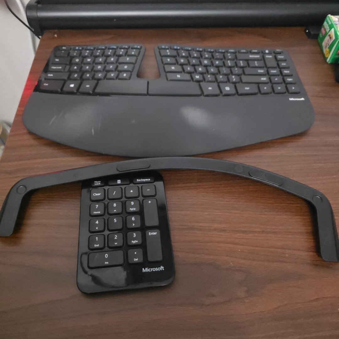 Microsoft Sculpt Ergonomic Keyboard 1559 With Number Pad 1558 (No Dongle)