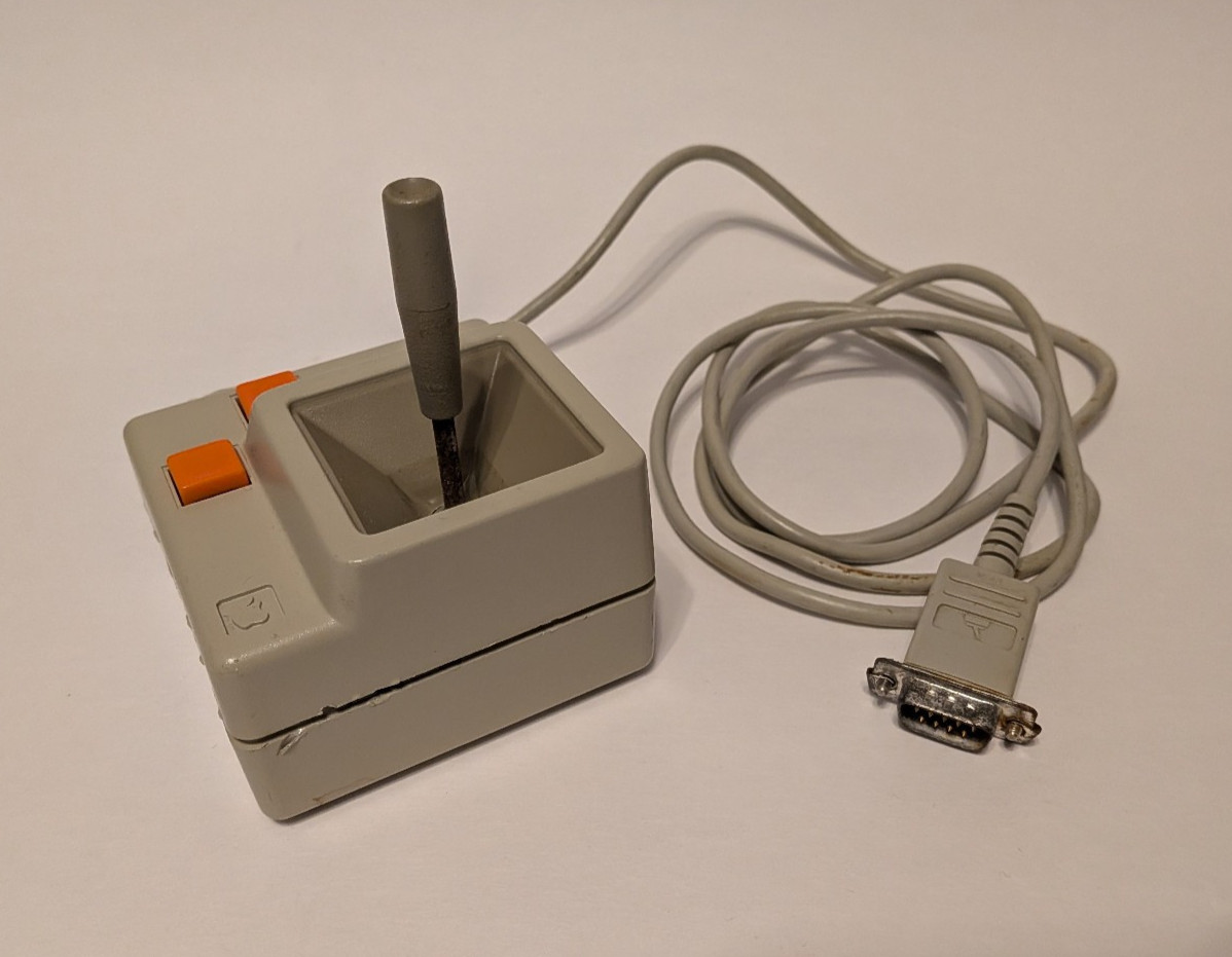 Apple Joystick IIe IIc A2M2002 Computer Controller, Damaged
