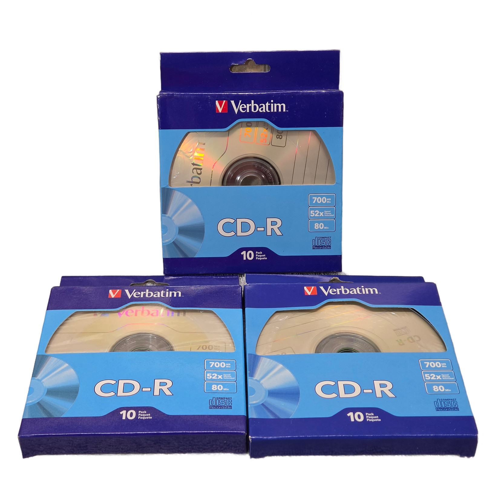 Verbatim CD-R 700MB 52x 80 min Recordable Discs - 30 Pack (3 x 10-Packs)