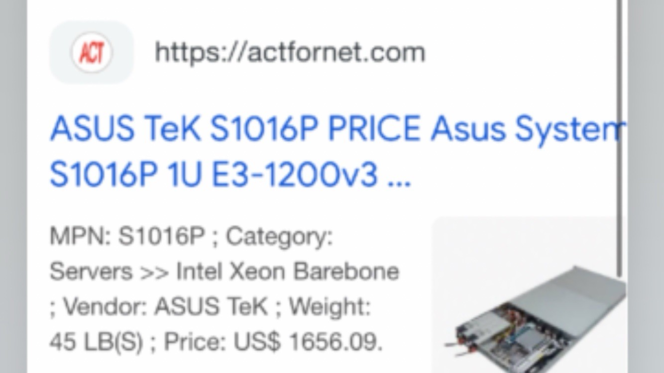 ASUS Mass Storage Server With 16 HDD’S S1016P NEW
