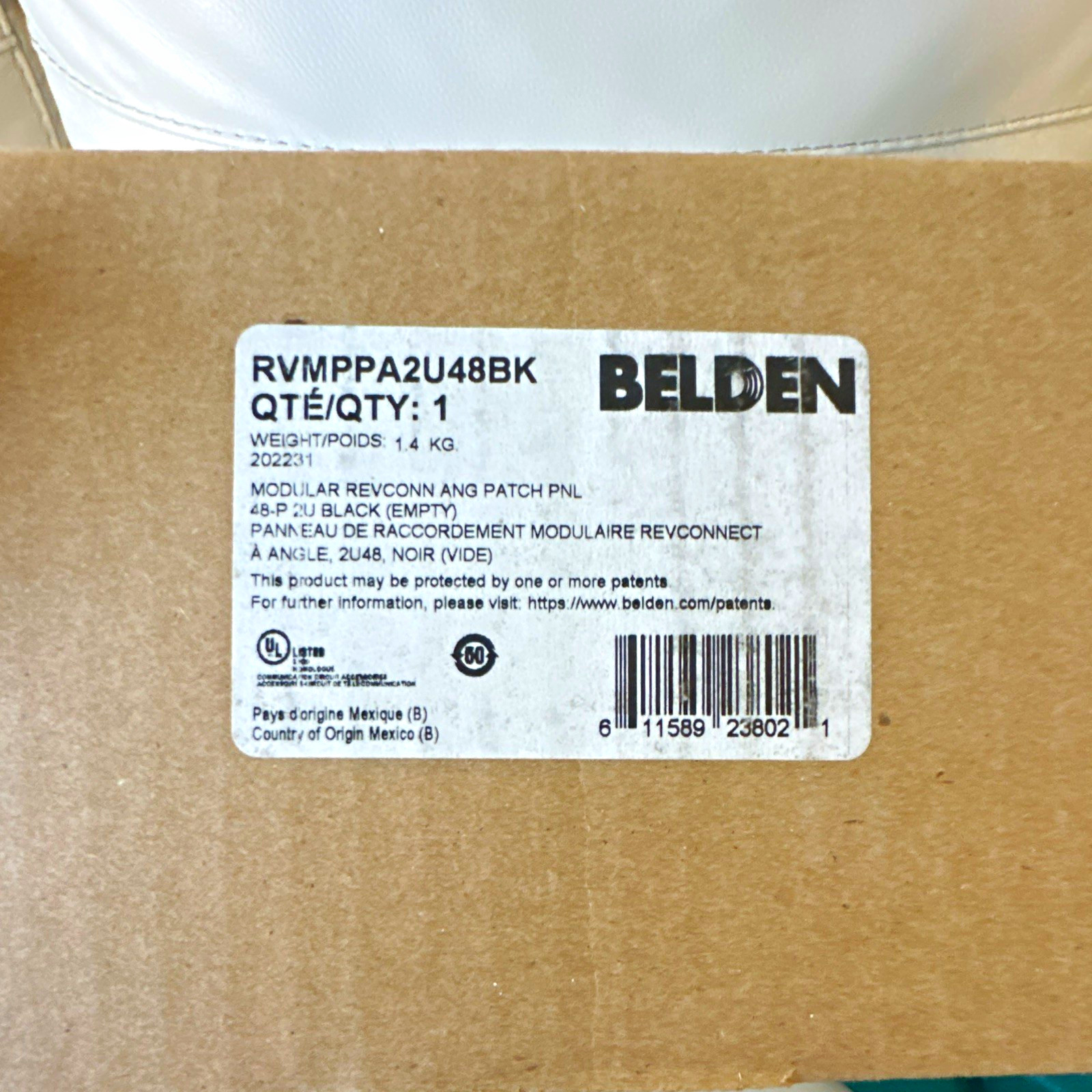 Belden RVMPPA2U48BK REVConnect 48-Port 2U Angled Modular Patch Panel NEW