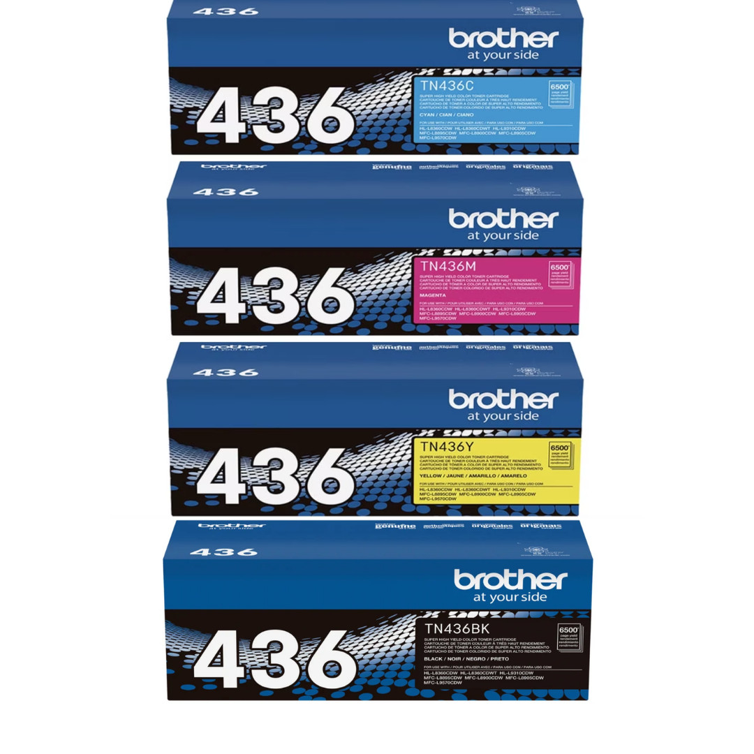 Brother TN436 4-Pack Set for HL-L8360CDW HL-L8260CDW MFC-L8900CDW MFC-L8610CDW