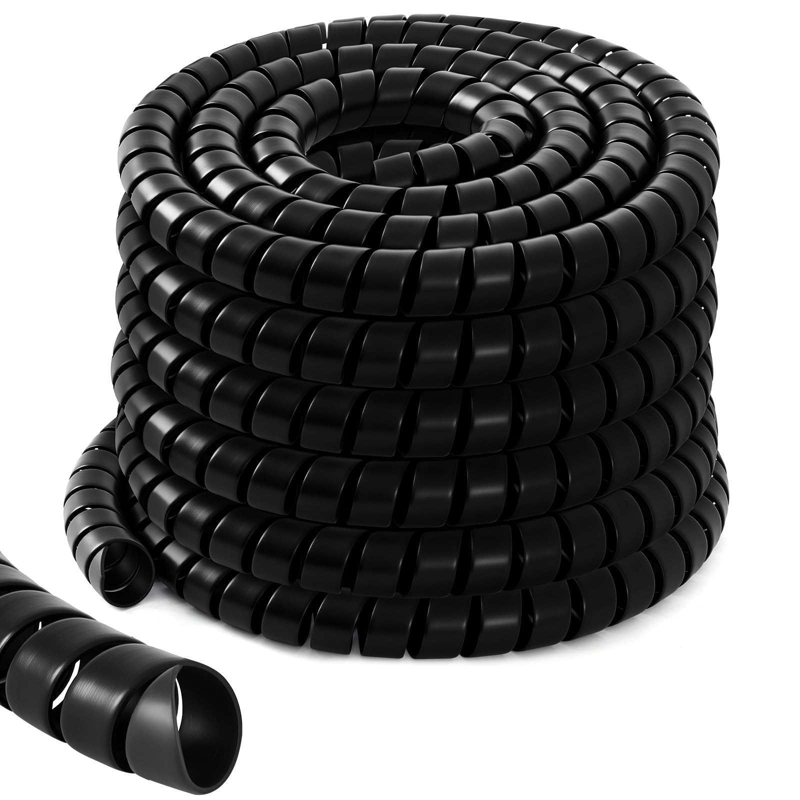 Innconee 1 Pcs Spiral Wrap Cable Protector, Safe 3/4" Od X 100' Pre Cut Lengt...