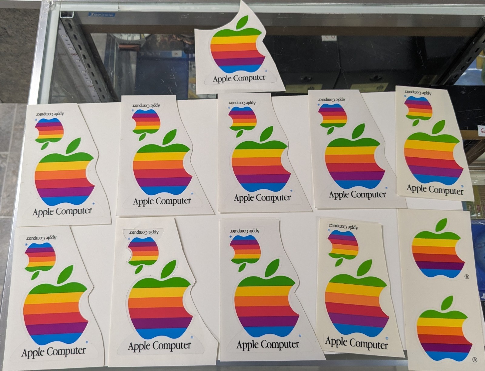 Vintage LOT 1980s Rainbow Apple Computer Sticker/Decal - 21