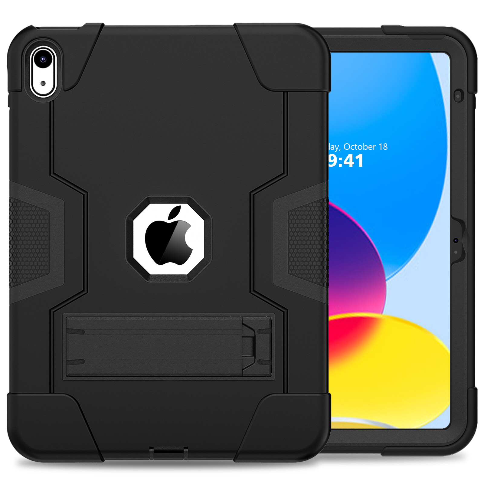 For iPad 10th Generation 10.9 2022 Hybrid Shockproof Heavy Duty Case Stand Cover
