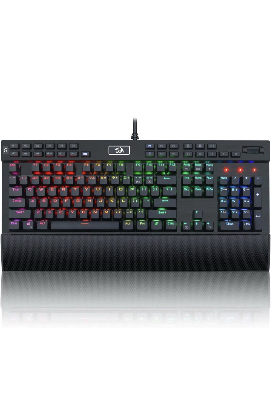 Redragon K550 RGB Gaming Keyboard, 104 Keys + 12 Macro G Keys Wired