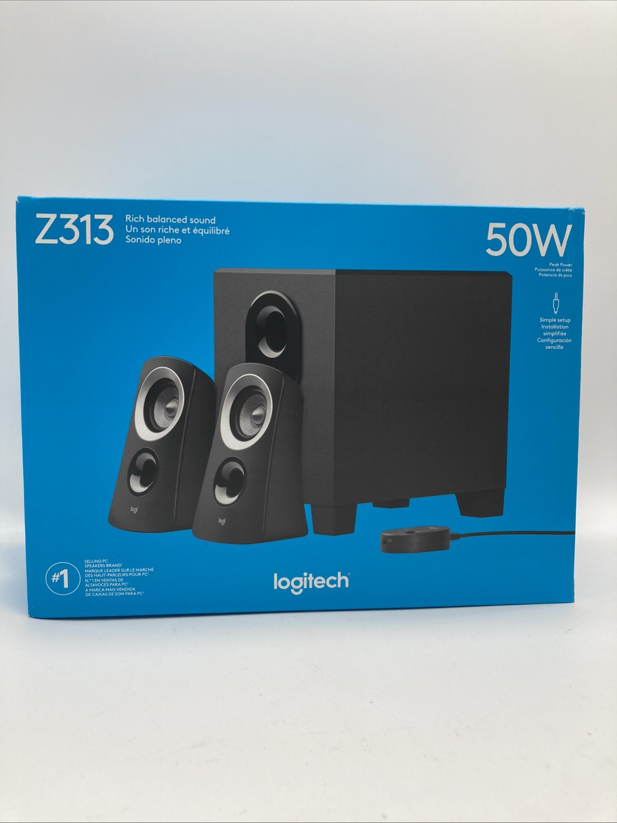 Brand New Sealed Logitech Z313 Computer Speaker System with Subwoofer 50W Mr