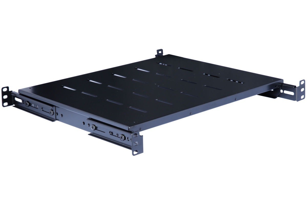 Fixed Rack Server Shelf 1U 19" Shelves 4 Post Rack Mount Adjustable 14"-20.5"