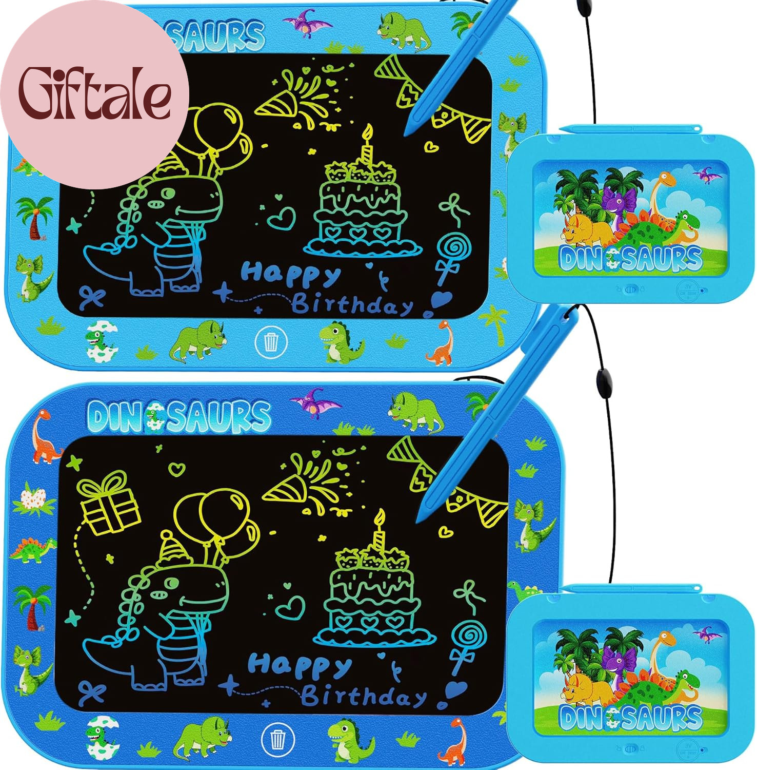 2Pack LCD Writing Tablet for Kids,10Inch Colorful Reusable Electronic Toddler Do