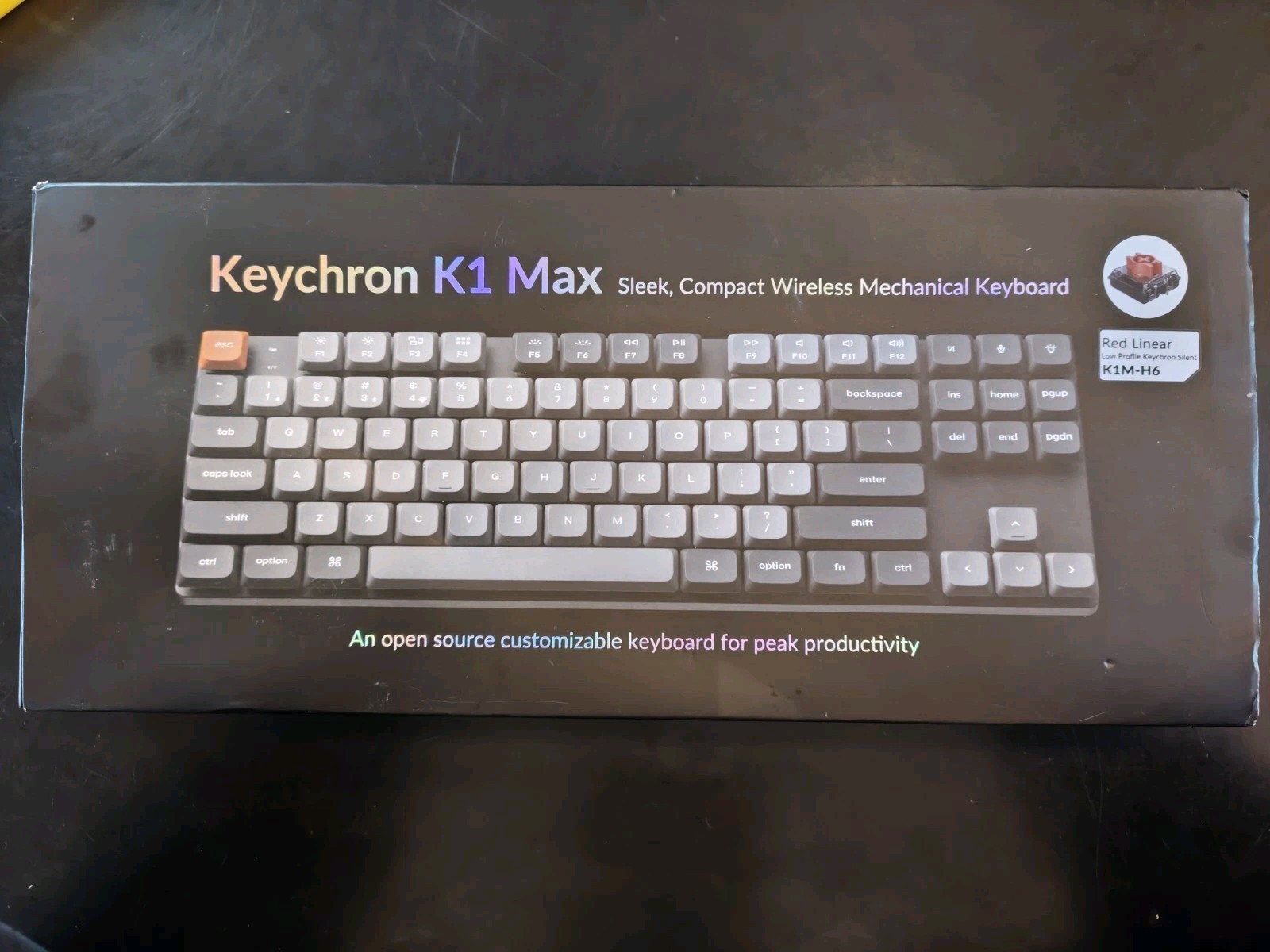 Open Box Keychron K1 Max Wireless Mechanical Keyboard Red Gateron Switch
