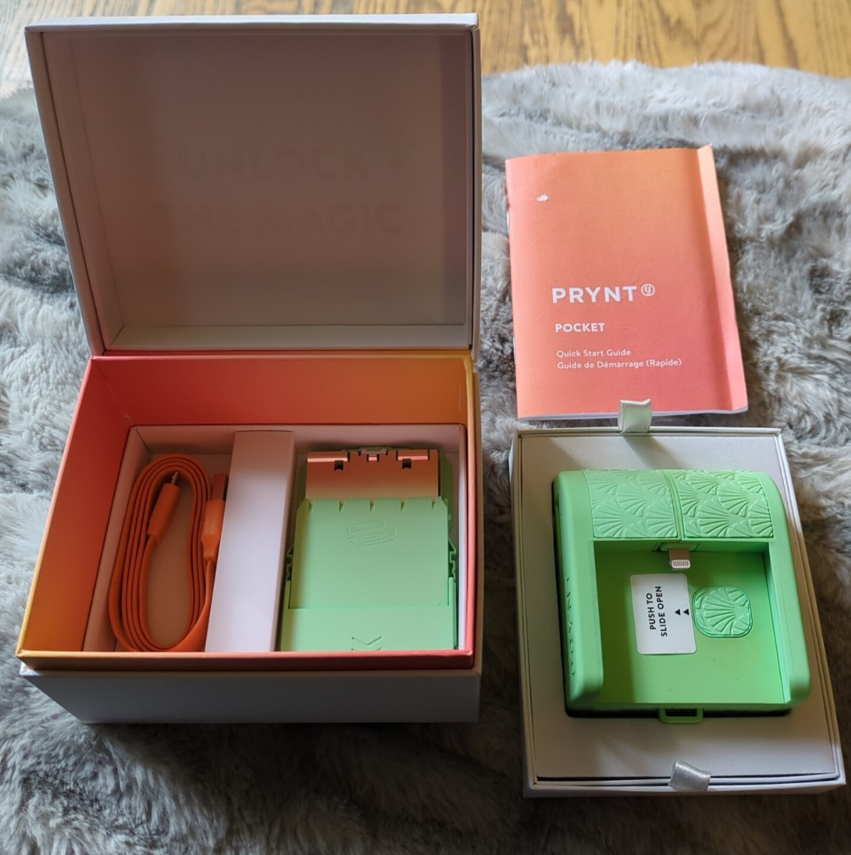 Prynt Pocket Instant Photo Printer for iPhone Green New / Open Box