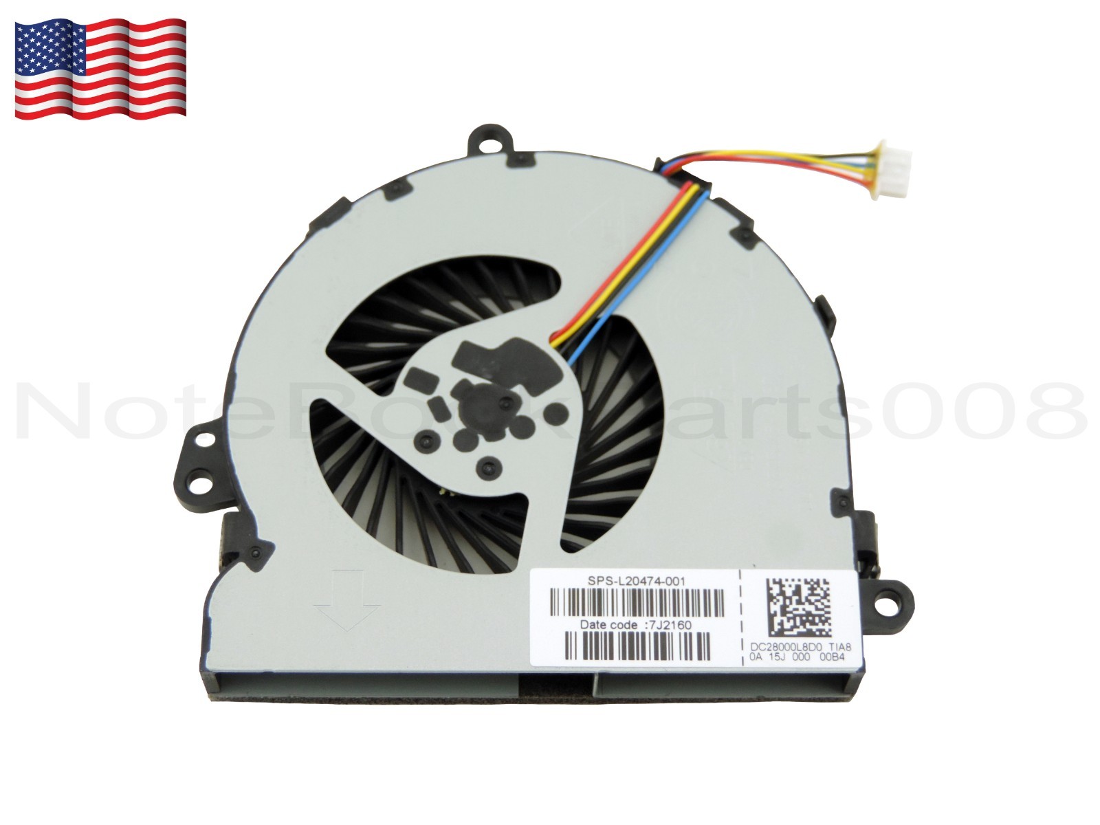 Original CPU Cooling Fan For HP 15-DA 15-DB with AMD CPU series L20474-001
