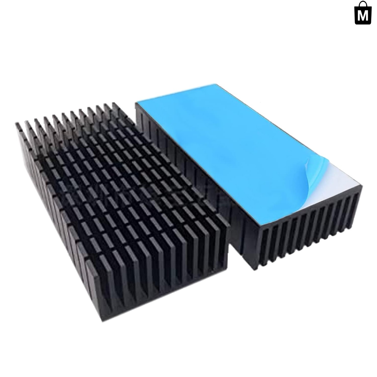 Compact 2-Pack 40mm Heatsink Kit + Adhesive - Perfect for 3D Printers & More