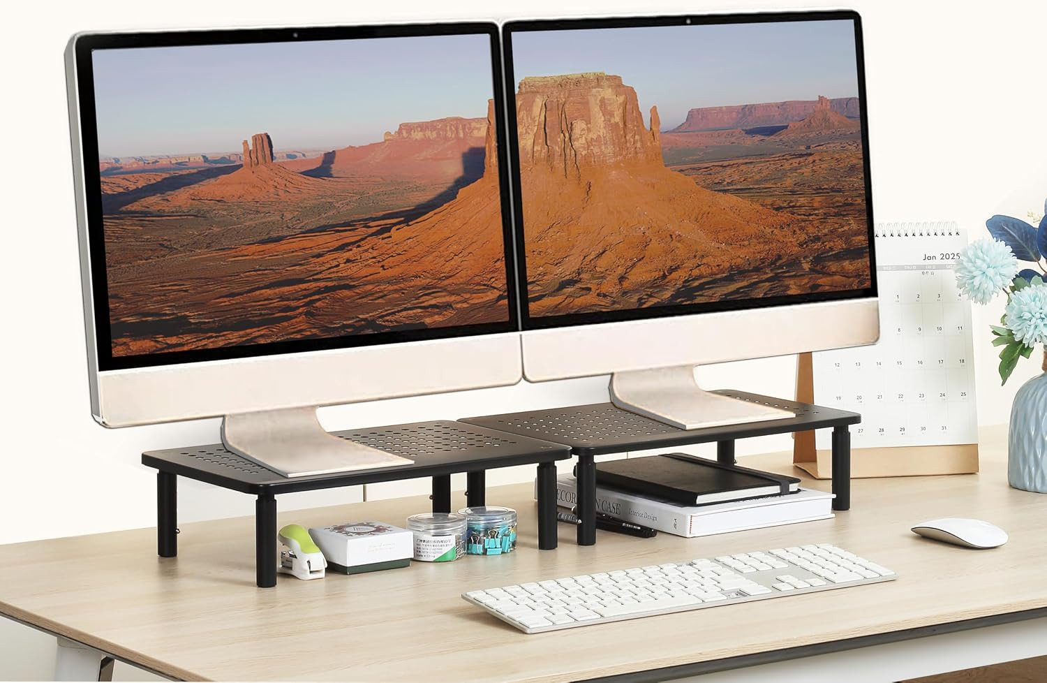 Monitor Stand for Desk, Monitor Riser, Adjustable Laptop Riser, Organizer, New