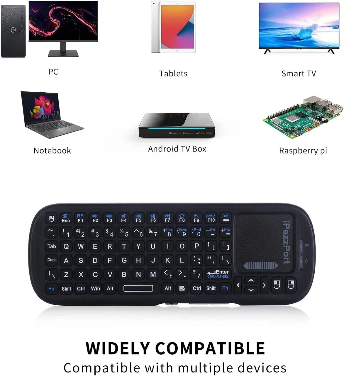 Genuine NEW Rii X1 2.4Ghz Wireless Mini Keyboard for PC Smart TV Raspberry Pi