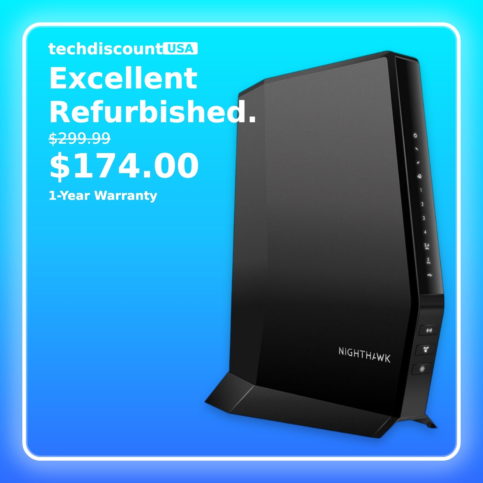 NETGEAR Nighthawk CAX30 Modem-Router Combos CAX30-100NAS Black