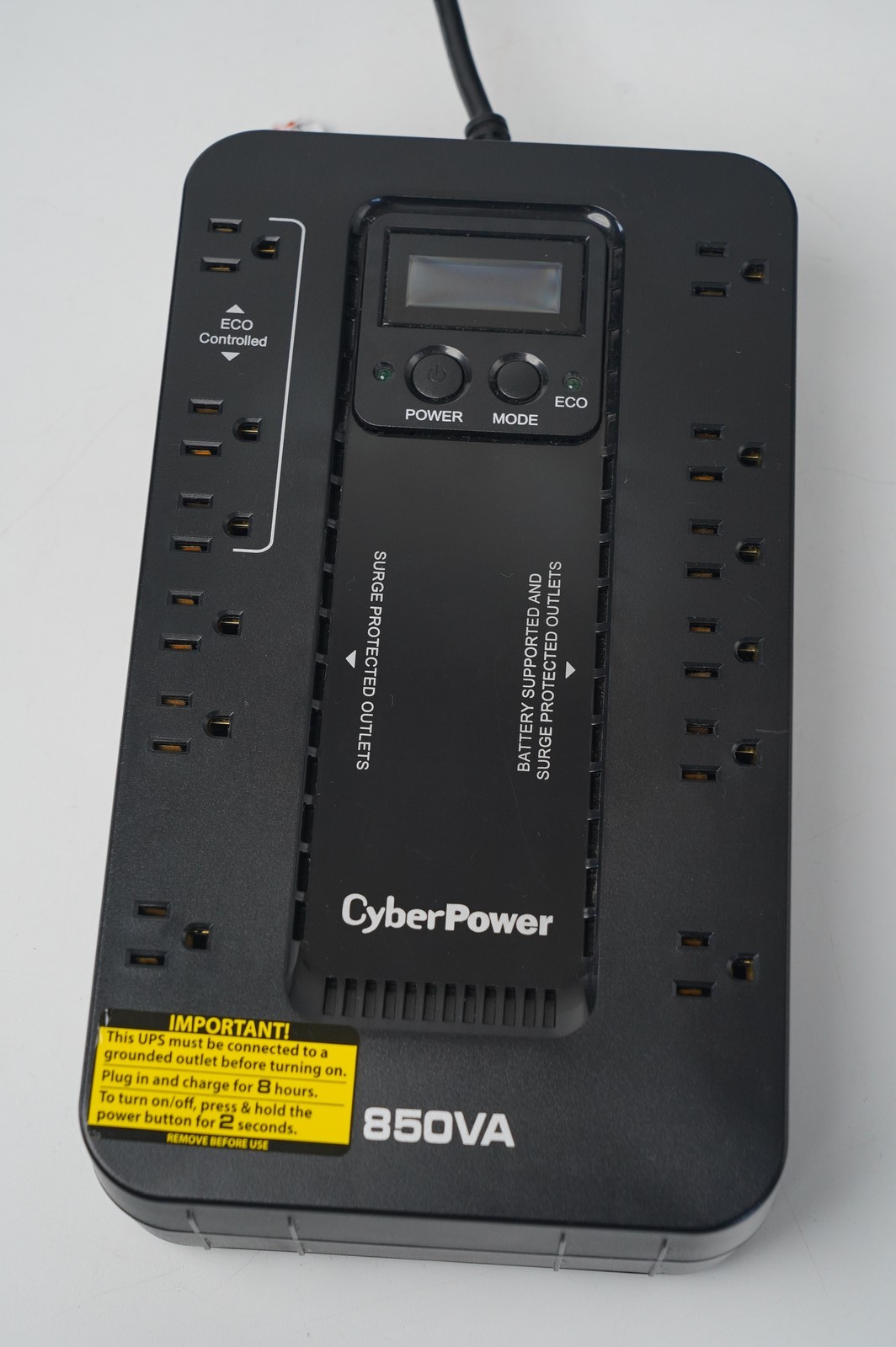 CyberPower EC850LCD Ecologic 850VA UPS Battery Backup 12 Outlet