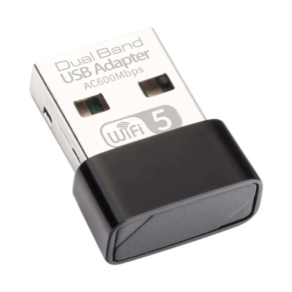 Dual Band USB WiFi Adapter 600Mbps Mini Dongle 2.4G & 5.8G High Speed Wireless
