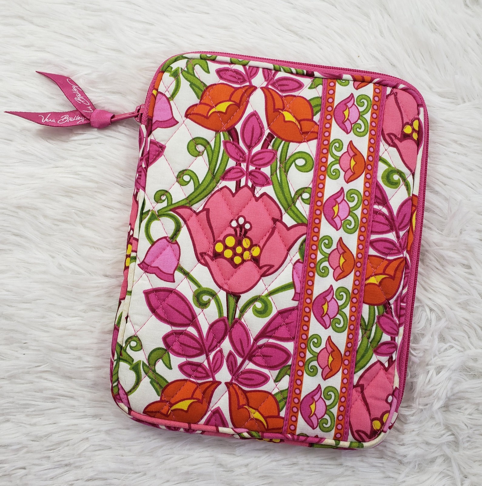 Vera Bradley * LILLI BELL * Mini Tablet Case * Floral iPad Book Cover Zipper 8x6