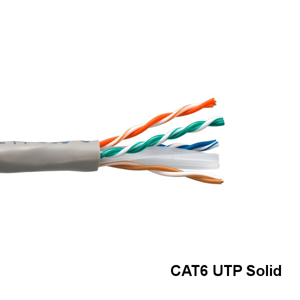 Kentek Gray 1000ft Cat6 UTP Solid Ethernet Bulk Cable 23AWG 550MHz Gigabit