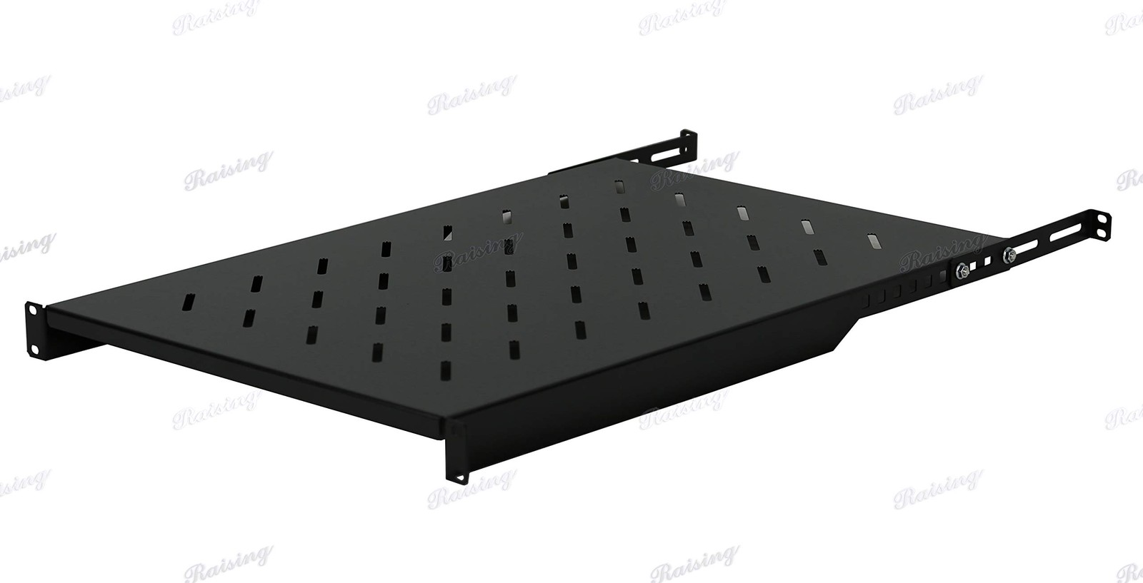 RAISING ELECTRONICS Fixed Rack Server Shelf 1U 19 inch Shelves 4 Post Rack Mo...