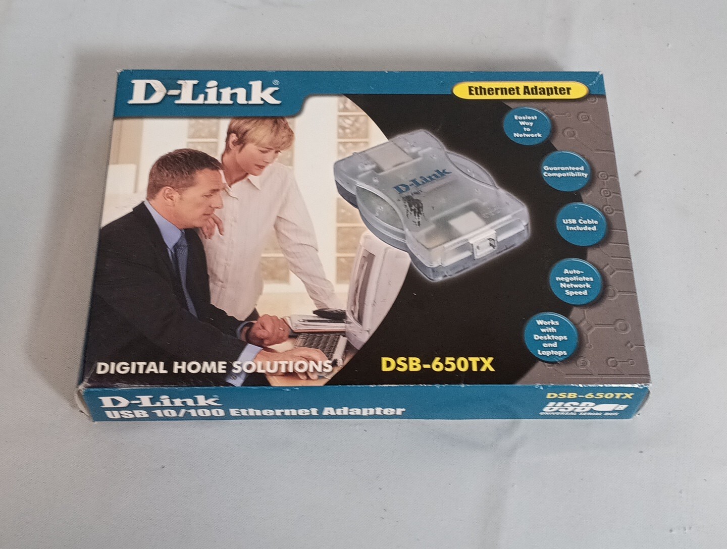 D-Link/Dlink DSB-650TX USB 10/100 Ethernet Adapter Digital Home Solutions 2000