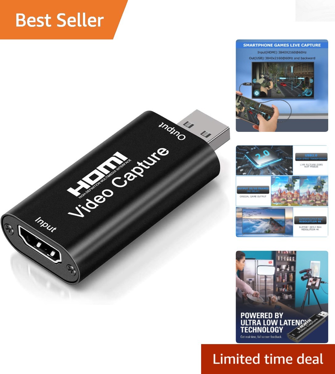 Plug and Play 4K Capture Card: Real-Time Streaming with Low Latency Technology
