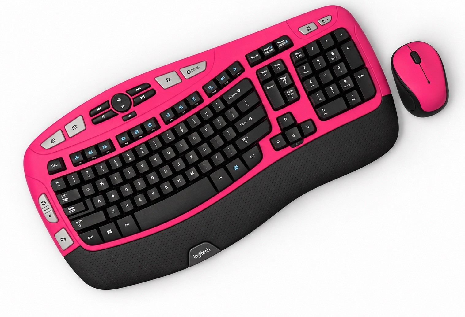 Logitech Comfort Wave K350 Hot  Pink Wireless Keyboard M325 Combo Receiver