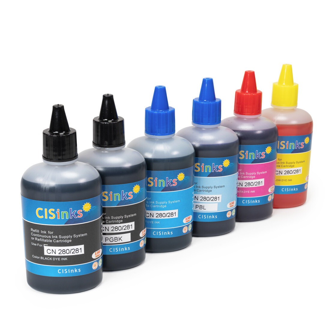 600mL Refill Ink Bottle Set for Canon PGI-280 CLI-281 XXL PIXMA TS8220 TS9120