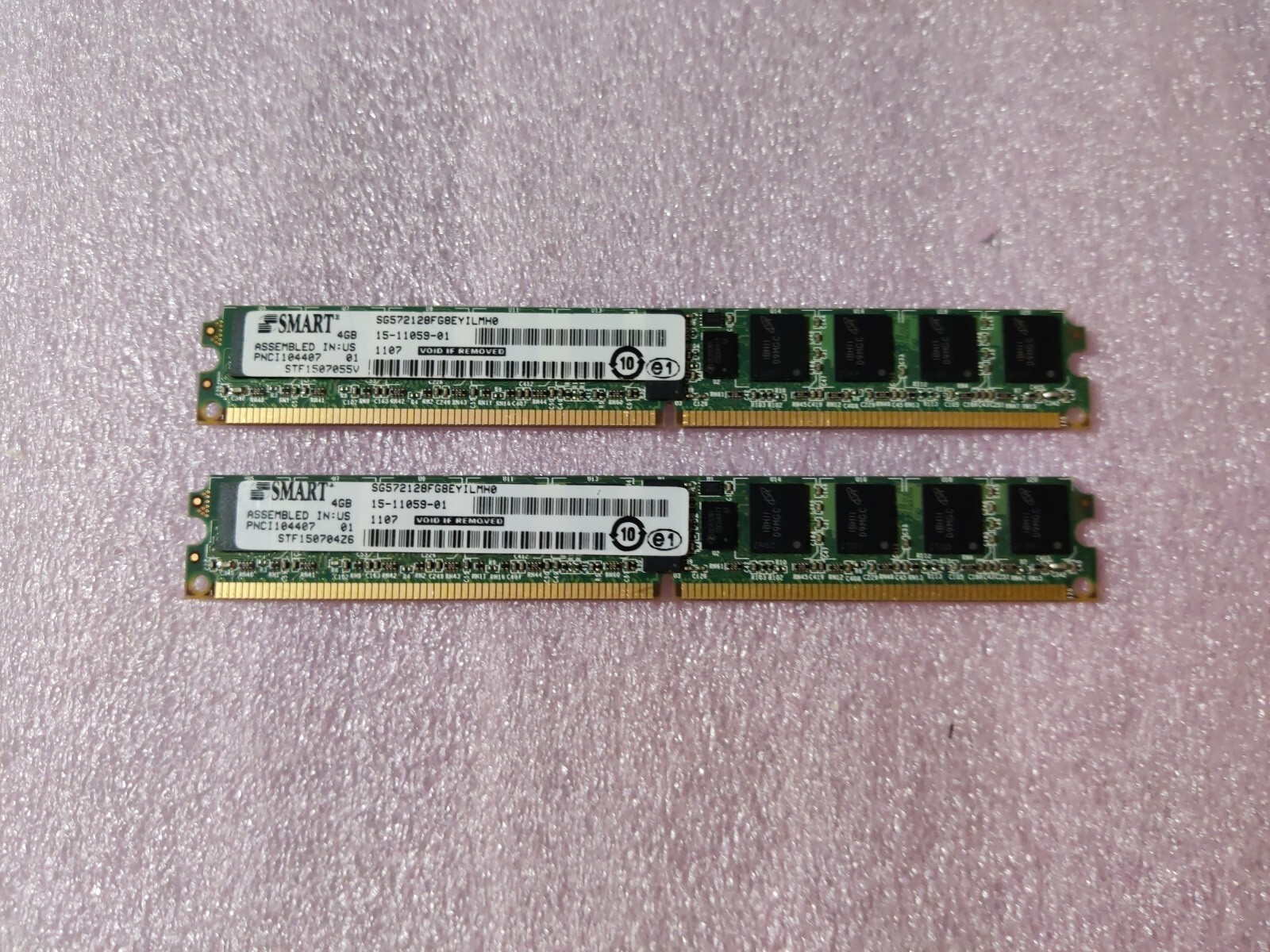 SMART Cisco 15-11059-01 8GB 2x4GB LP Memory RAM DIMM SG572128FG8EYILMW0 Lot X2