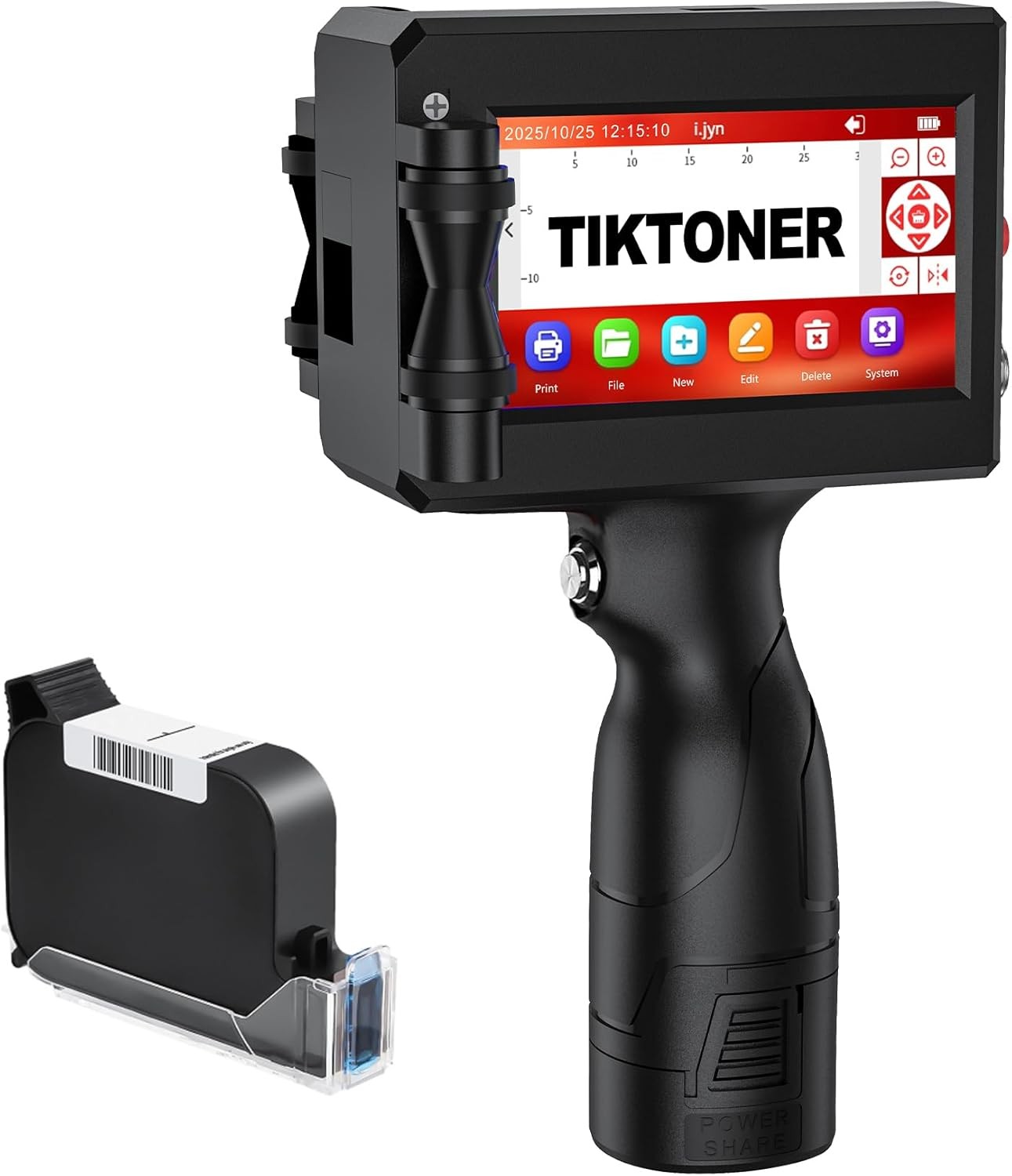 Handheld Inkjet Printer Printing Height 0.08-0.5Inch Gun for Batch Code Date