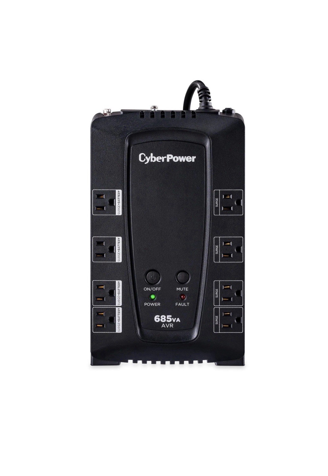 CP685AVRG AVR UPS System, 685VA/390W, 8 Outlets, Compact
