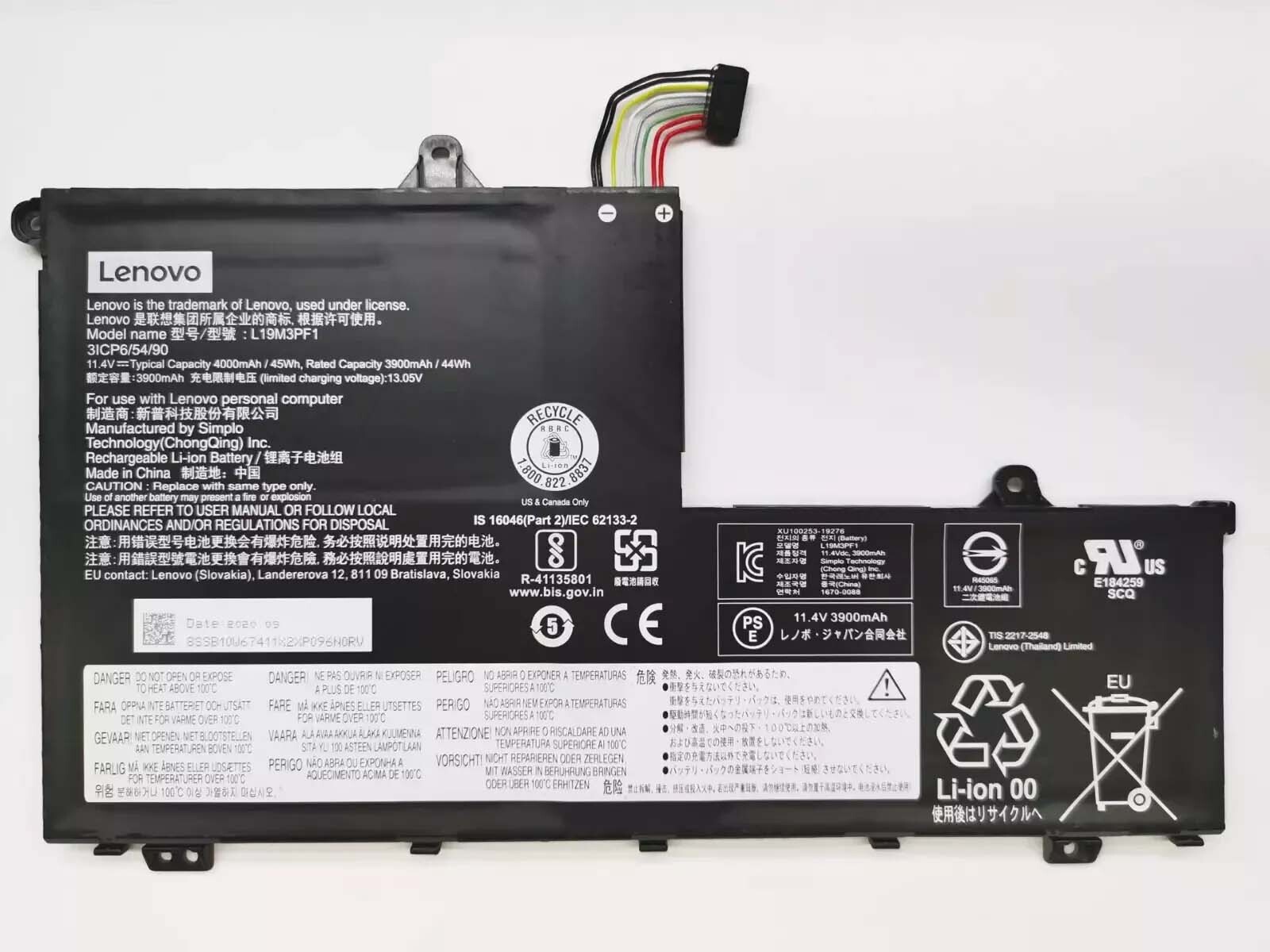 Genuine Battery L19C3PF9 L19D3PF1 L19M3PF1 For Lenovo ThinkBook 14-IIL 15-IIL