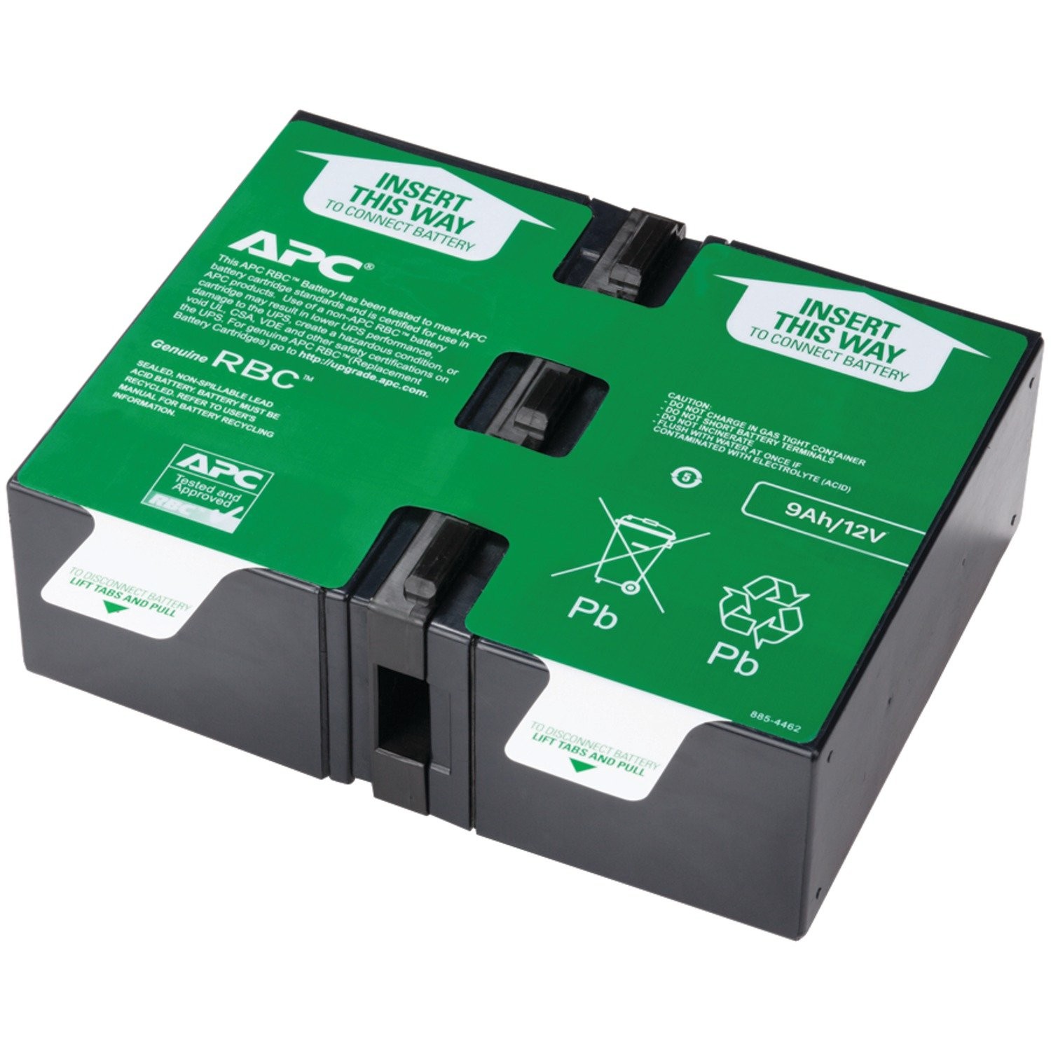 APC RBC124 Replacement Battery for APC UPS with 2 Year Warranty Black