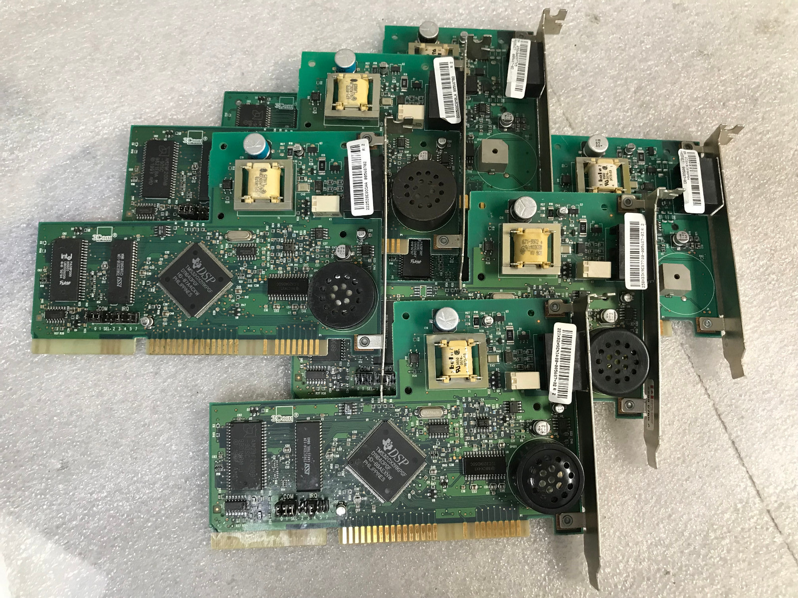 Lot Of 6 US Robotics 3 COM Model 0584 Internal ISA Modem Card Board