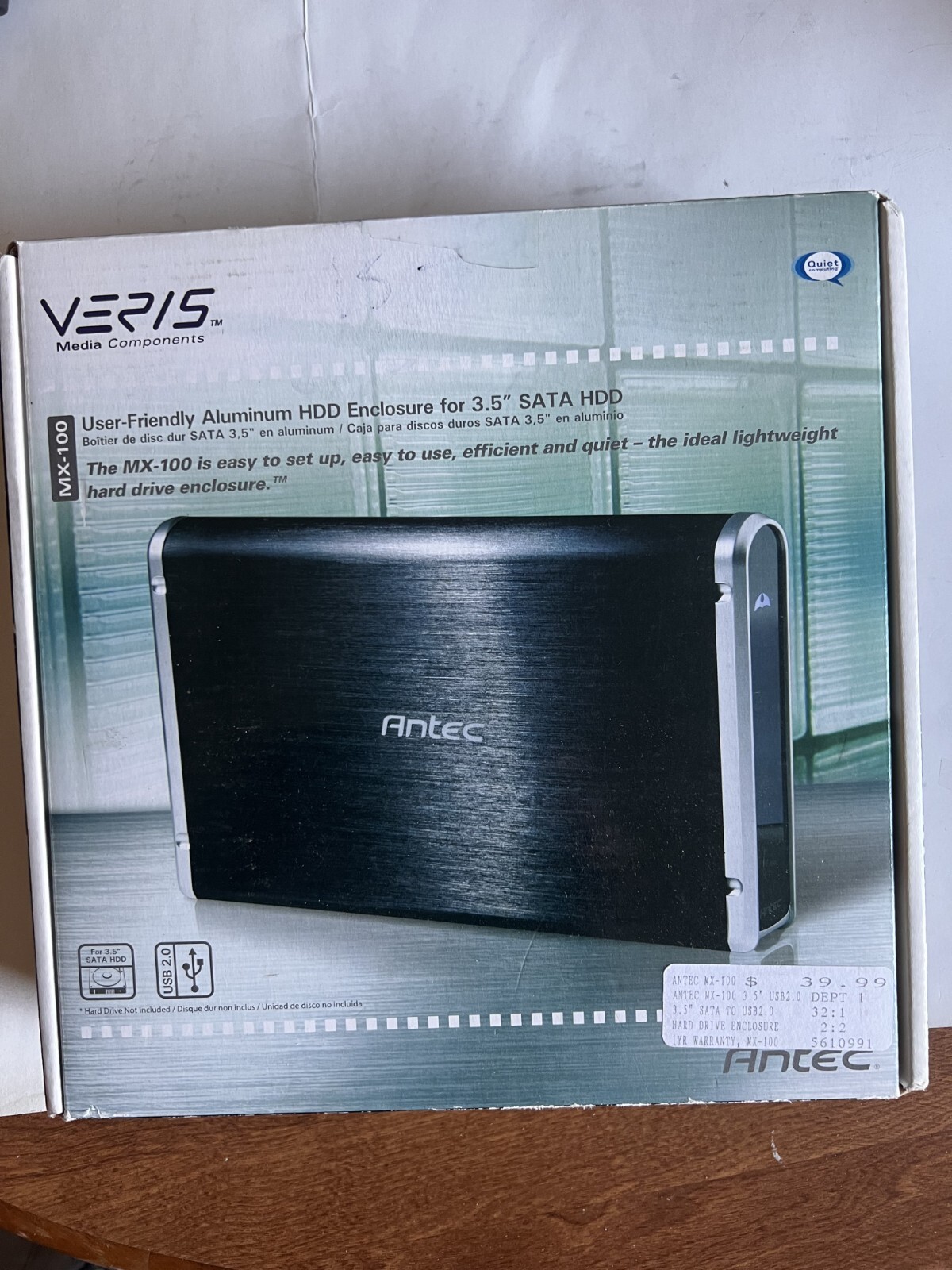 Antec Components MX-100 3.5-Inch USB Aluminum Enclosure