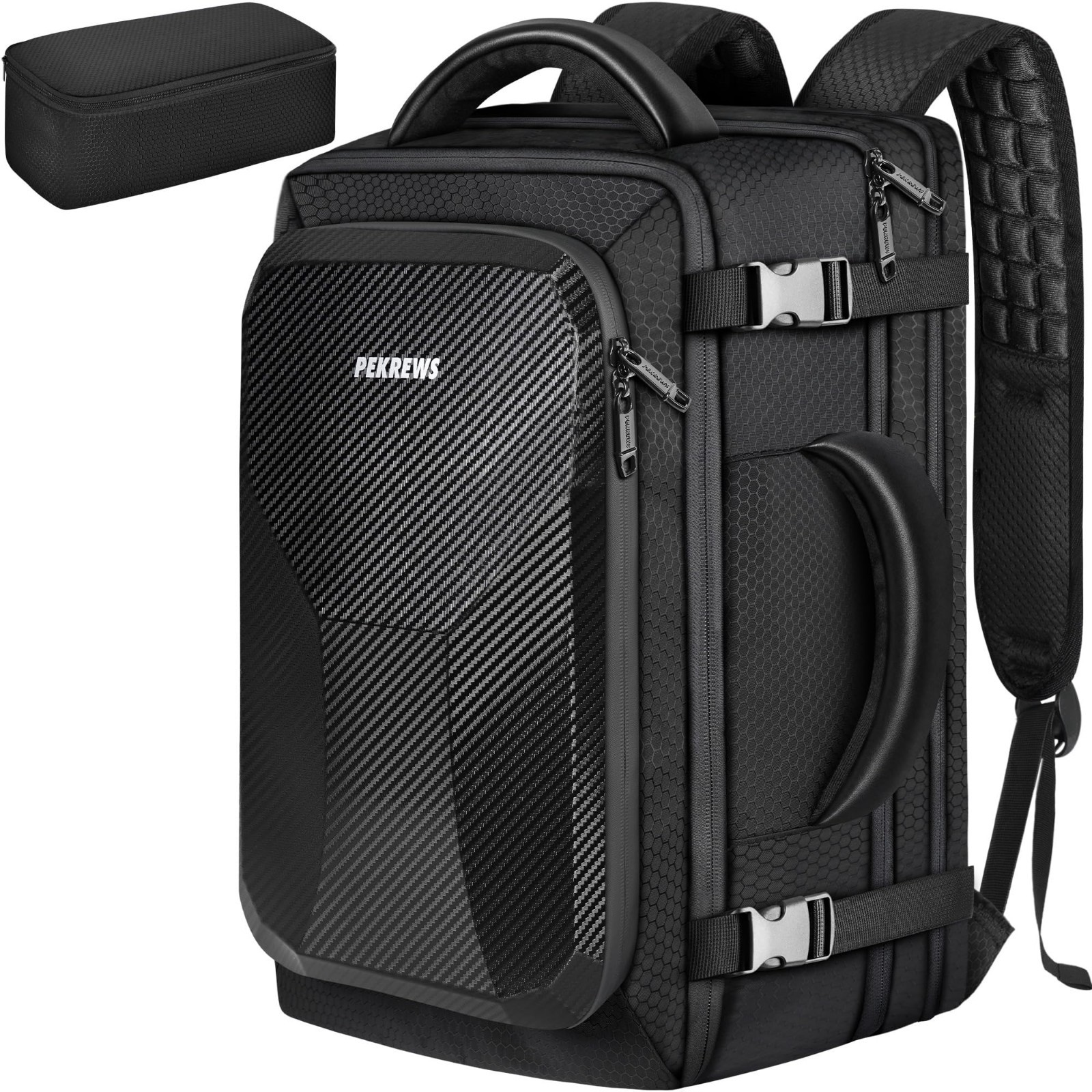 PEKREWS Travel Backpack Carry On Hard Shell 17.3" Laptop TSA Flight Approved