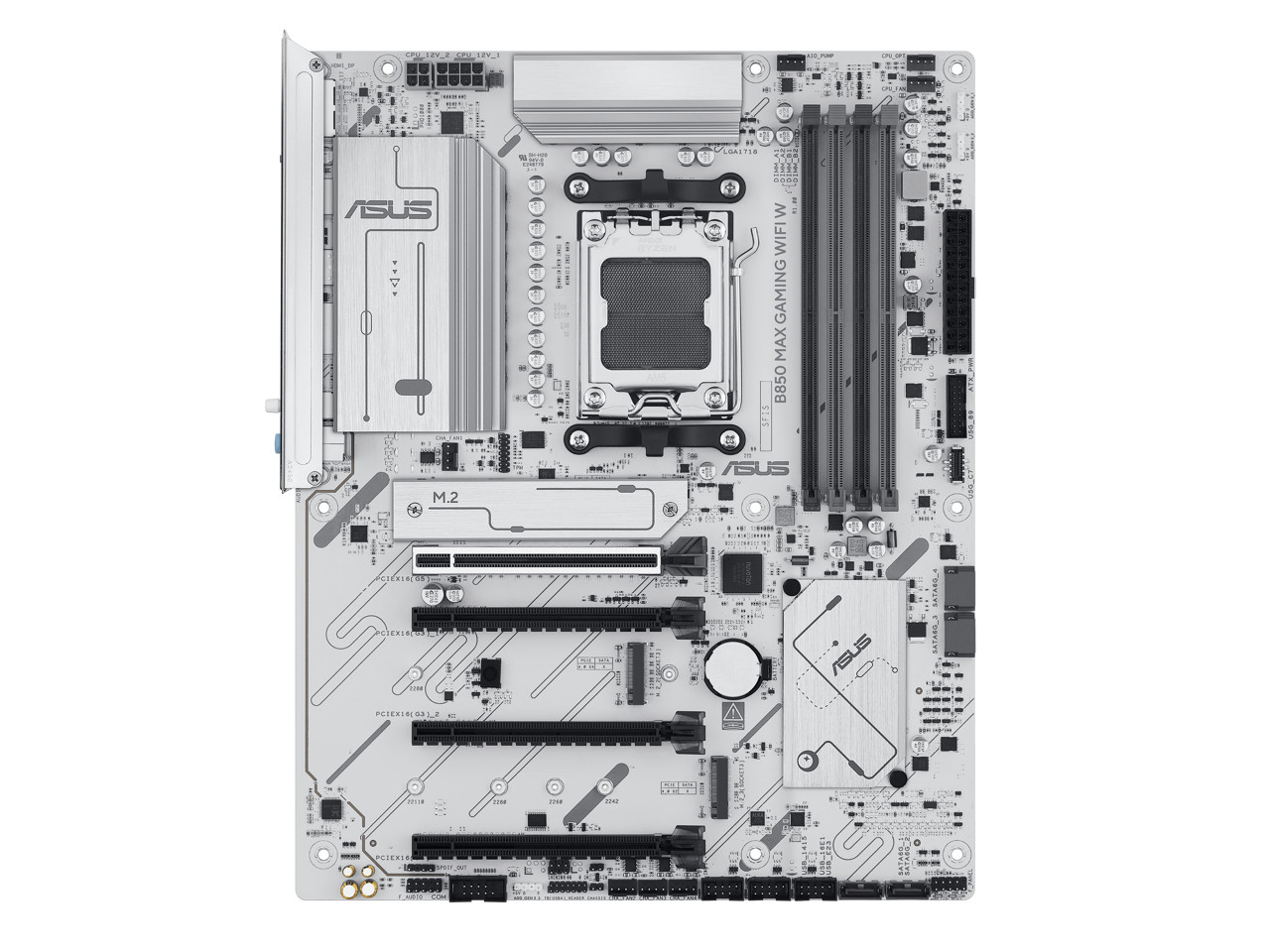ASUS B850 MAX GAMING WIFI W - AMD AM5 ATX Motherboard, White PCB, DDR5, PCIe 5.0