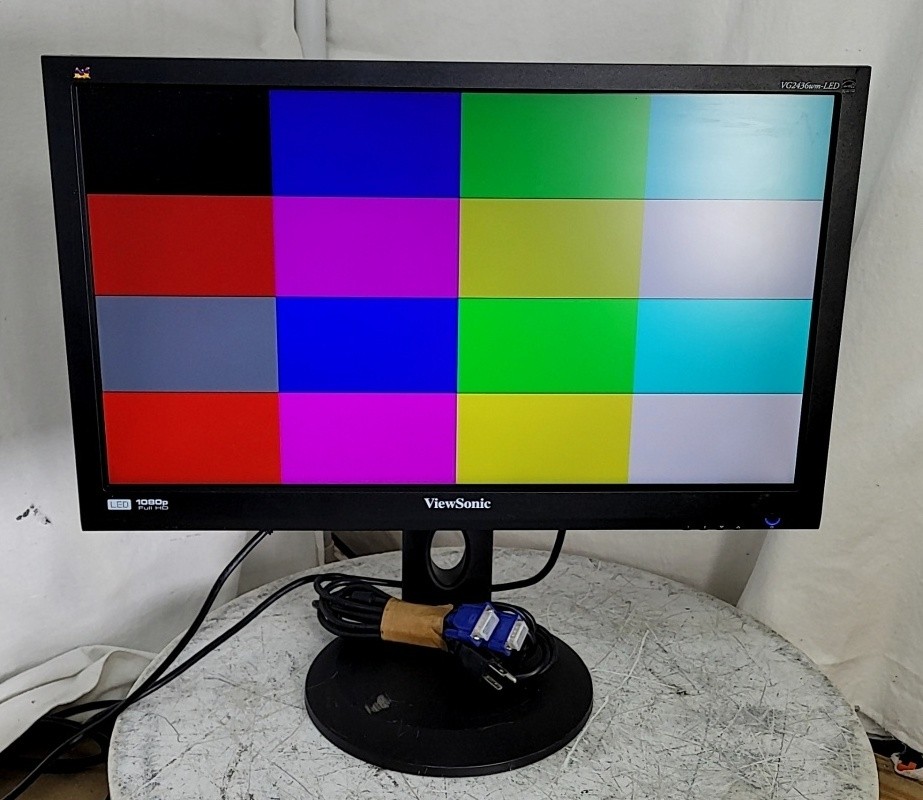 ViewSonic VG2436WM-LED VS13533 Widescreen LCD Monitor 24" DVI VGA Grade B