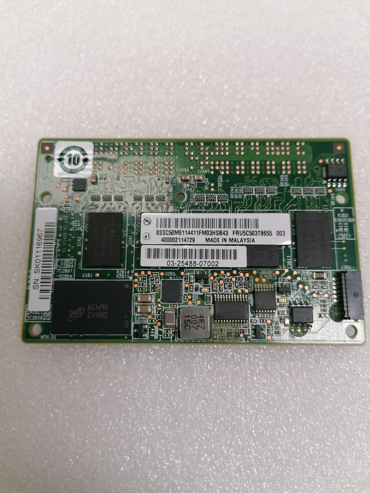 THINKSERVER RAID 720I 1GB FLASH & CAPACITOR UPGRADE 03T8655 SC50M61144-13-CT 