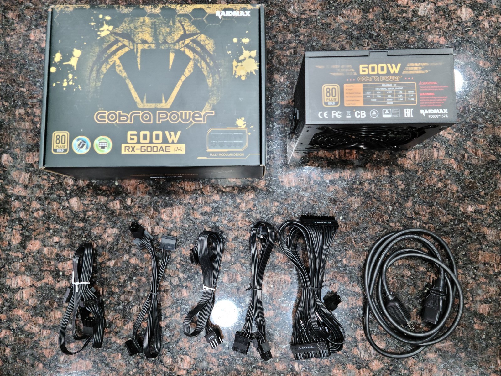 Raidmax RX600AE (M) Cobra Power 600W 80Plus Gold Power Supply