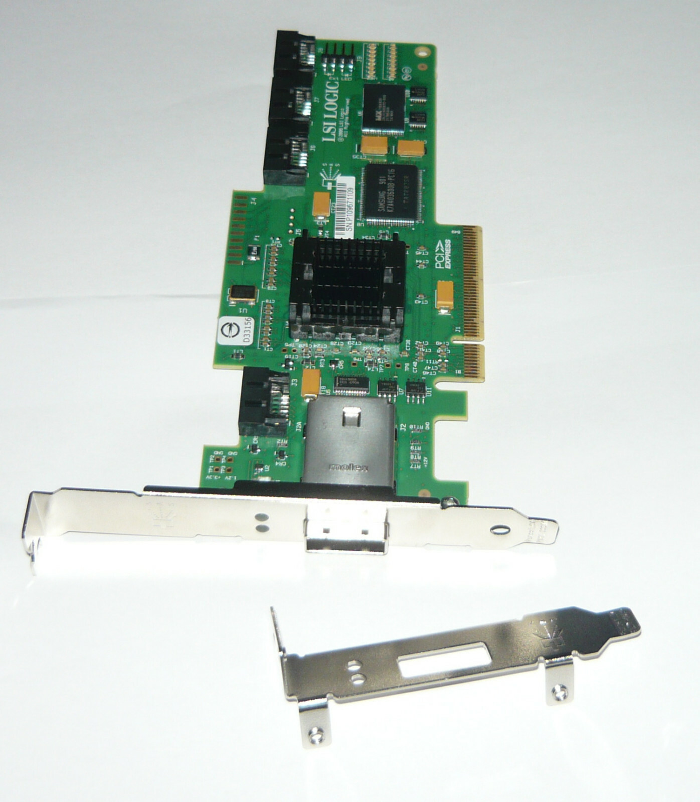 LSI LOGIC SAS3444E Internal PCIe-x8 RAID Controller FRU 25R8071 L3-00124-01H New