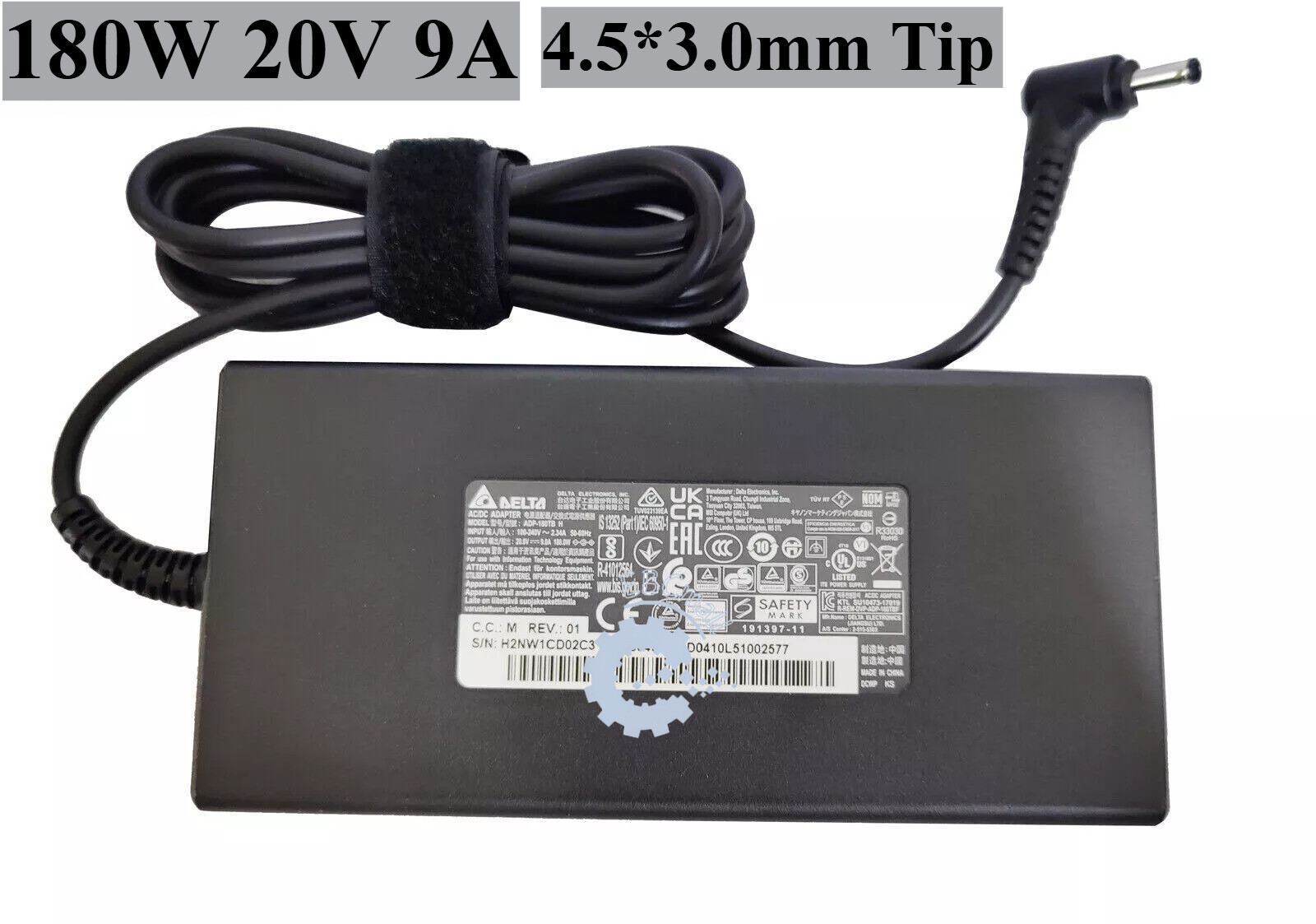 Genuine Delta 20V 9A 180W AC Adapter for MSI Sword 15 ADP-180TB H 4.5mm Charger